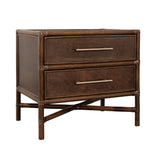 Ready To Ship - Verona Two-Drawer Nightstand  Bourbon