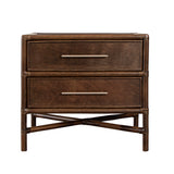 Ready To Ship - Verona Two-Drawer Nightstand  Bourbon