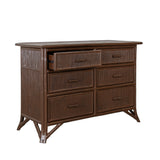 Pencil Rattan Six-Drawer Dresser