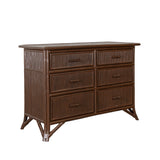 Pencil Rattan Six-Drawer Dresser