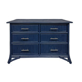 Pencil Rattan Six-Drawer Dresser