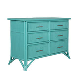 Pencil Rattan Six-Drawer Dresser