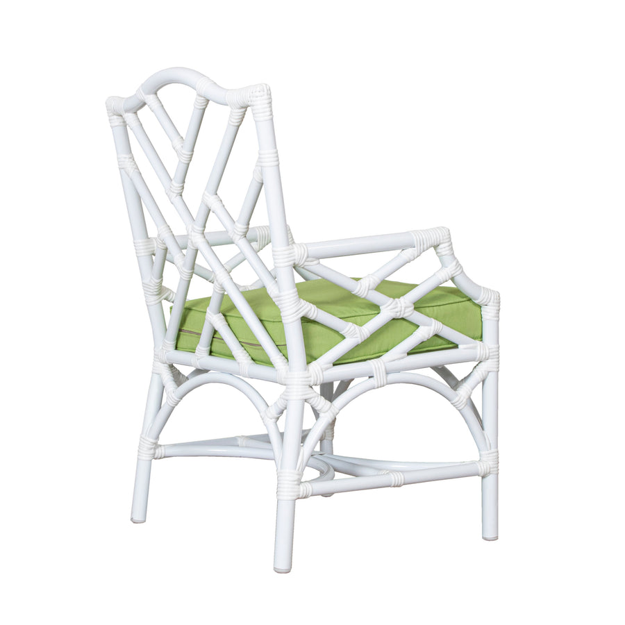 Ready To Ship - Chippendale Outdoor Dining Armchair in Sunbrella Macaw
