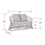 Amalfi Loveseat-Outdoor Loveseats-David Francis