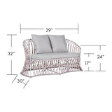 Amalfi Loveseat-Outdoor Loveseats-David Francis