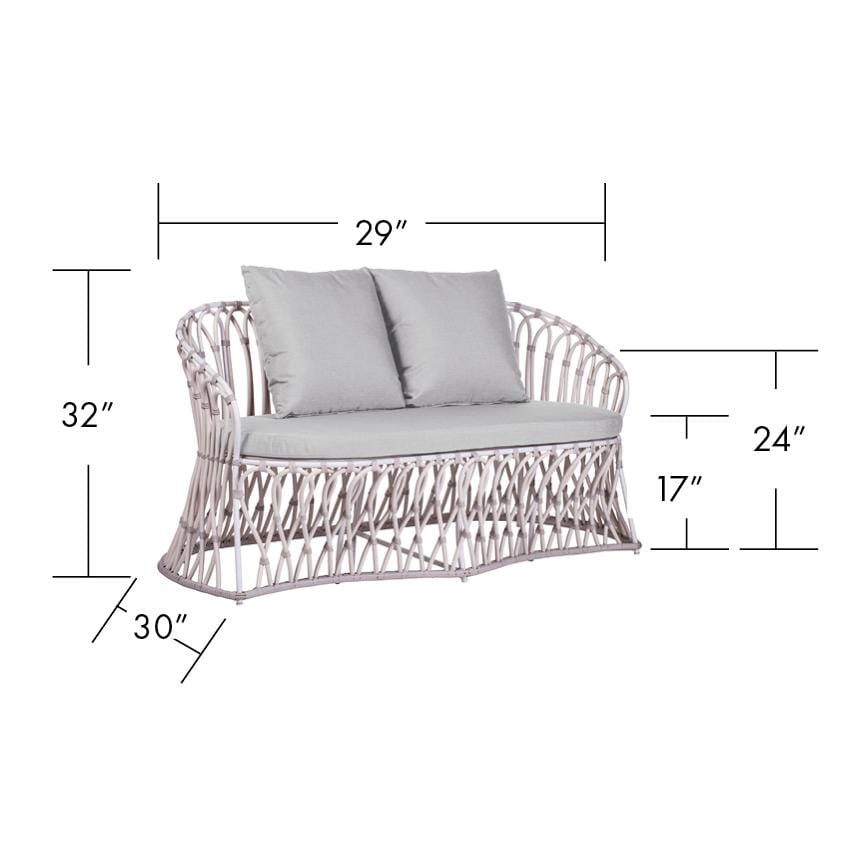 Amalfi Loveseat-Outdoor Loveseats-David Francis