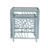Swirl Rattan Nesting Tables-Occasional Tables-David Francis