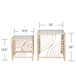 Swirl Rattan Nesting Tables-Occasional Tables-David Francis