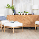 Swirl Rattan Console Table