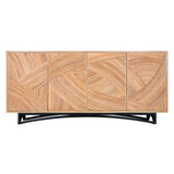 Swirl Rattan Console Table