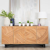 Swirl Rattan Console Table