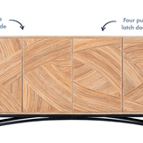 Swirl Rattan Console Table