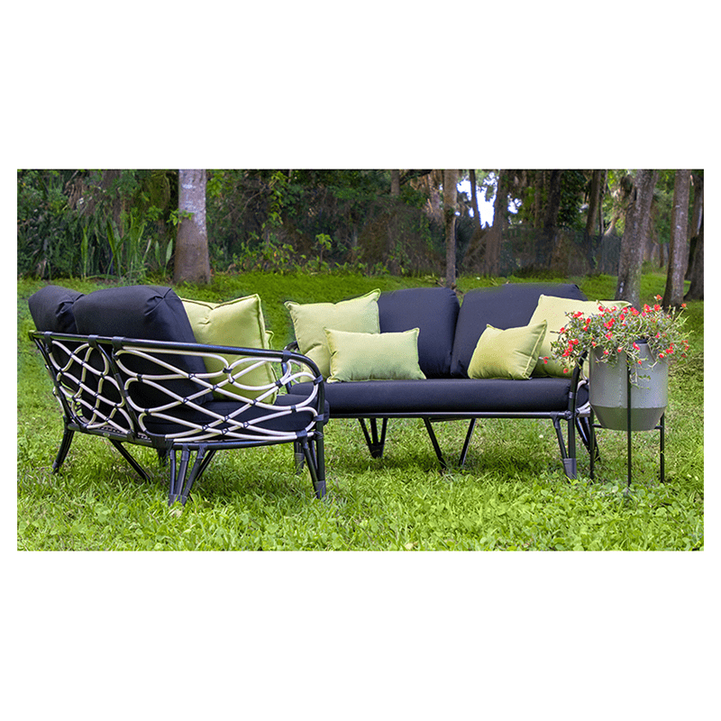 St. Tropez Loveseat-Outdoor Loveseats-David Francis