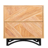 Swirl Rattan Nightstand
