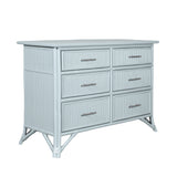 Pencil Rattan Six-Drawer Dresser
