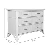 Pencil Rattan Six-Drawer Dresser