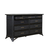 Pencil Rattan Nine-Drawer Dresser