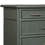 Pencil Rattan Nine-Drawer Dresser