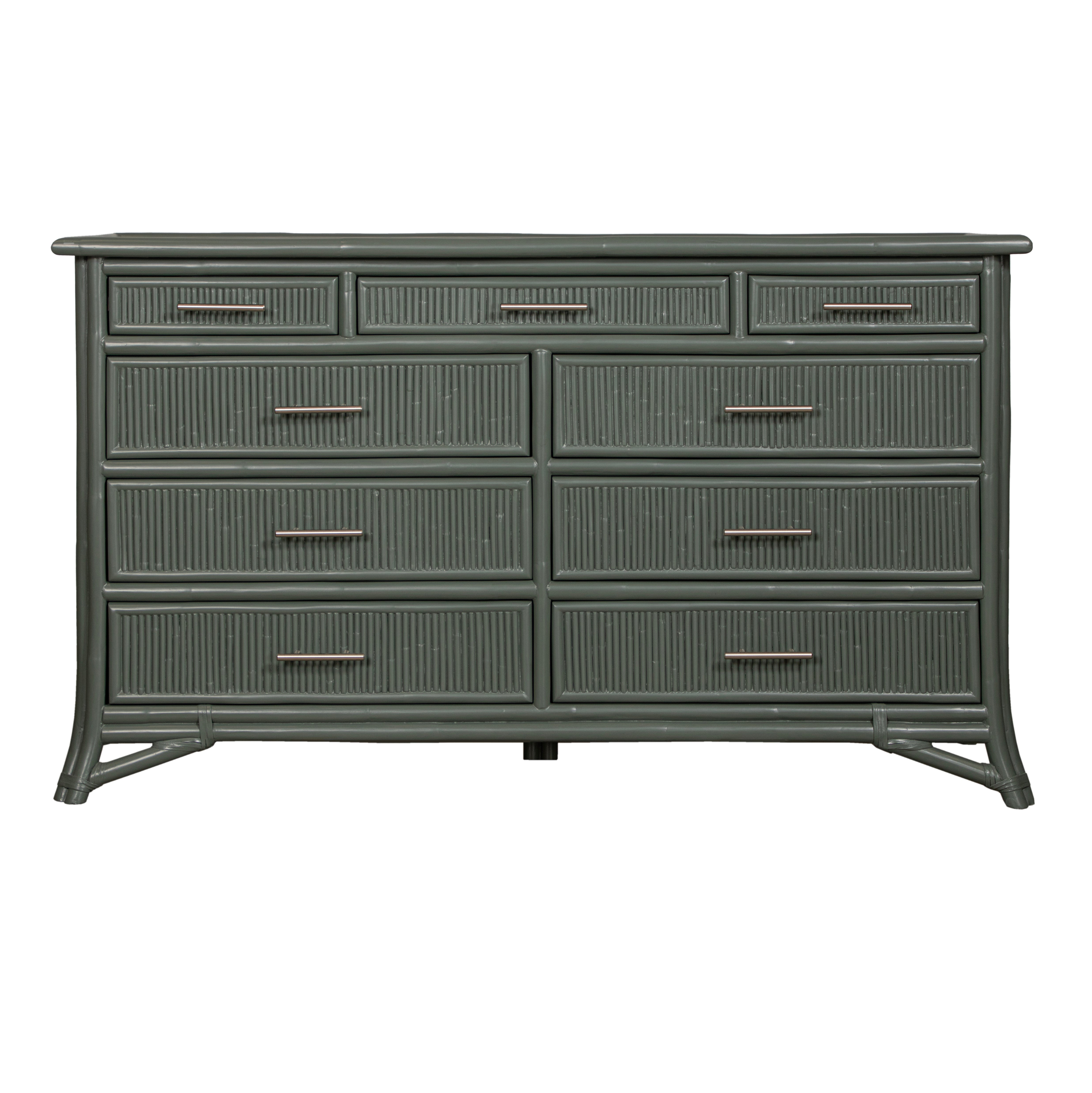 David Francis - Pencil Rattan Nine-Drawer Dresser David Francis Furniture David Francis - Pencil Rattan Nine-Drawer Dresser David Francis Furniture