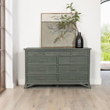 Pencil Rattan Nine-Drawer Dresser
