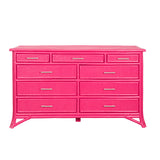 Pencil Rattan Nine-Drawer Dresser