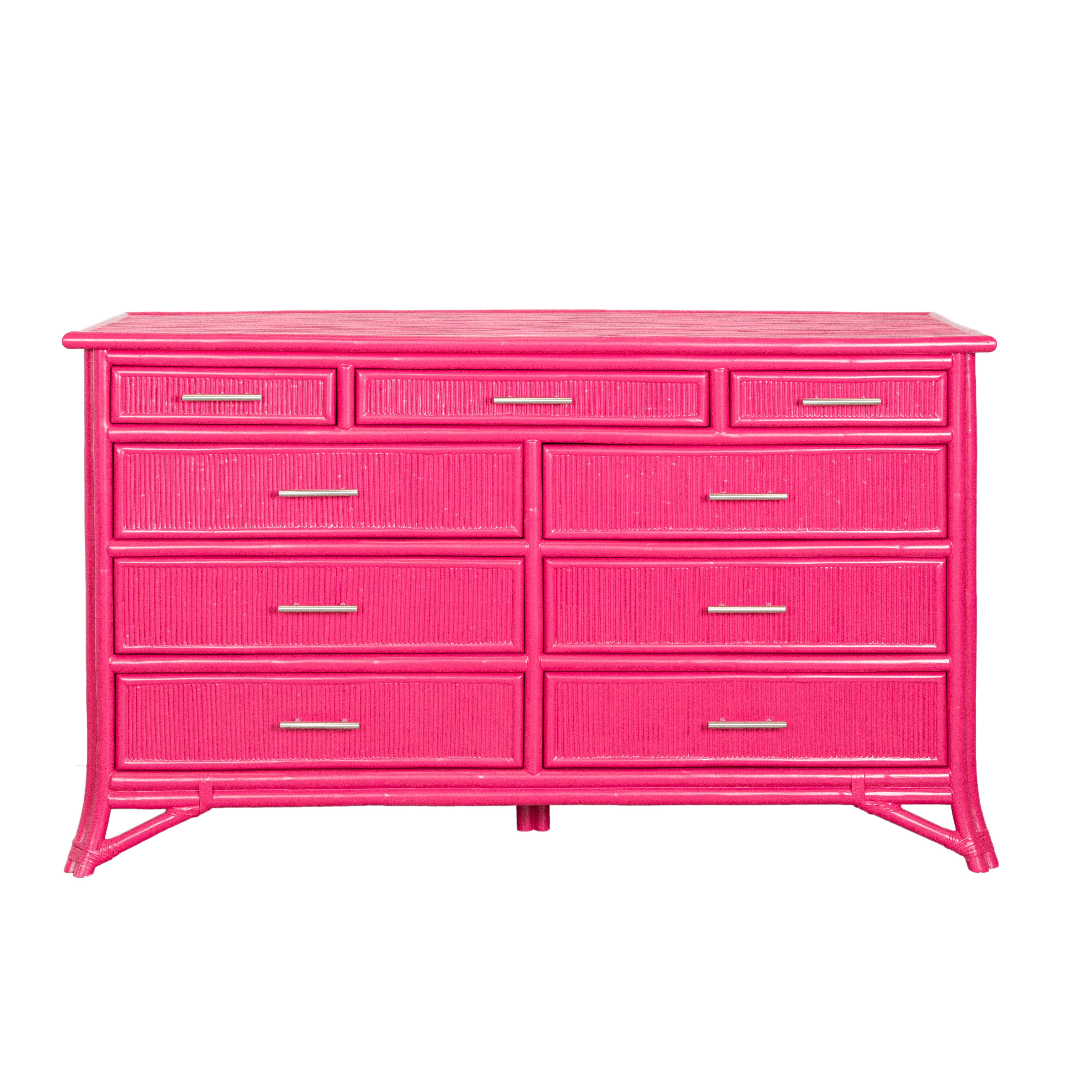 David Francis - Pencil Rattan Nine-Drawer Dresser David Francis Furniture David Francis - Pencil Rattan Nine-Drawer Dresser David Francis Furniture