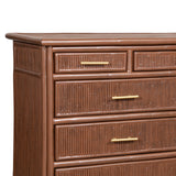 Pencil Rattan Nine-Drawer Dresser