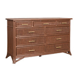 Pencil Rattan Nine-Drawer Dresser