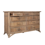 Pencil Rattan Nine-Drawer Dresser