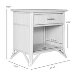 Pencil Rattan One-Drawer Nightstand