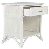 Pencil Rattan One-Drawer Nightstand