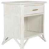 Pencil Rattan One-Drawer Nightstand
