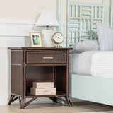 Pencil Rattan One-Drawer Nightstand