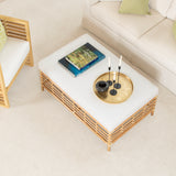 Ready To Ship - Luna Cocktail Ottoman in Seaside Blue