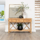 Pencil Rattan Console Table