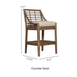 Ready To Ship - Luna Counter Stool in Mushroom