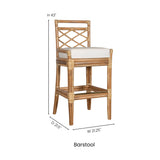 Ready To Ship - X & Diamond Barstool in Natural