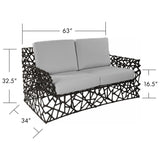Captiva Loveseat-Outdoor Lounge Chairs-David Francis