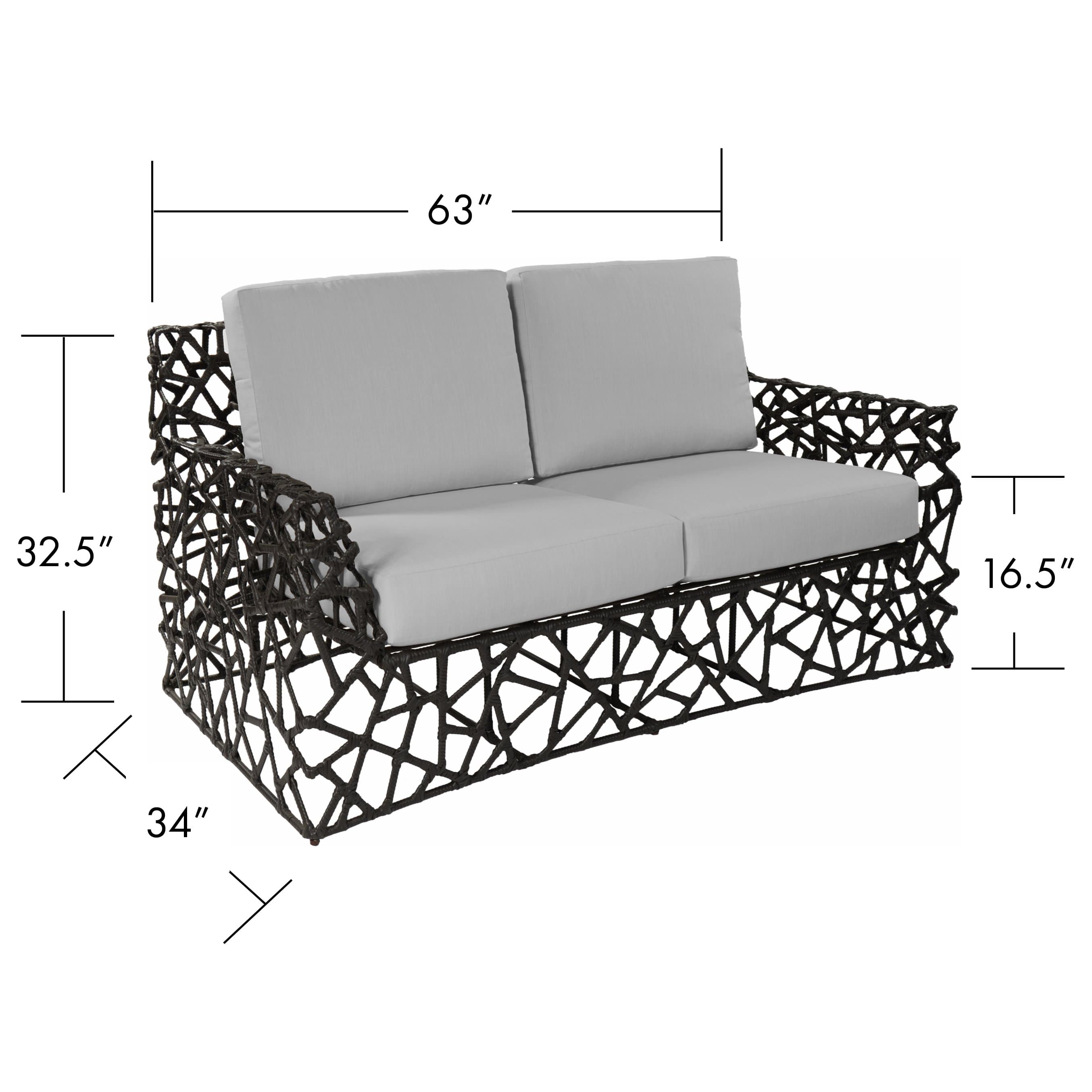 Captiva Loveseat-Outdoor Lounge Chairs-David Francis