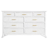 Pencil Rattan Nine-Drawer Dresser-Chests & Dressers-David Francis