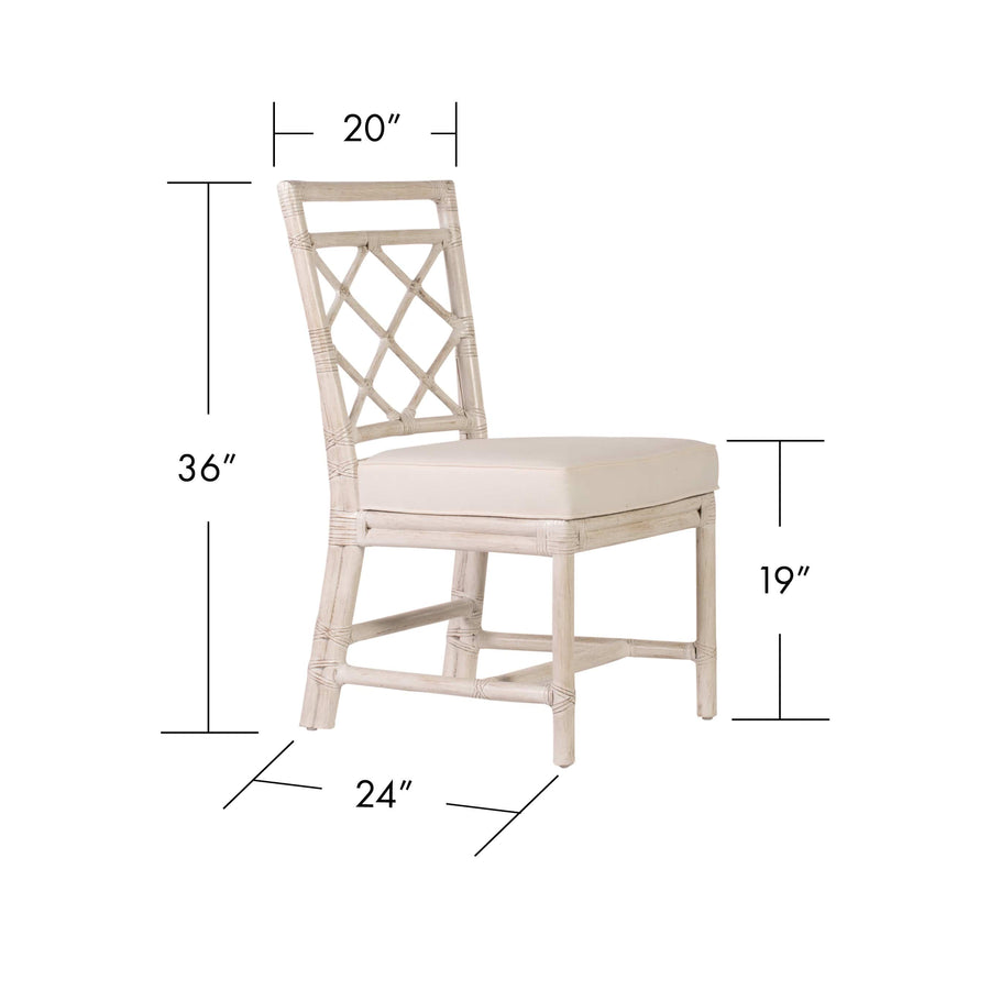 X & Diamond Side Chair-Dining Chairs-David Francis