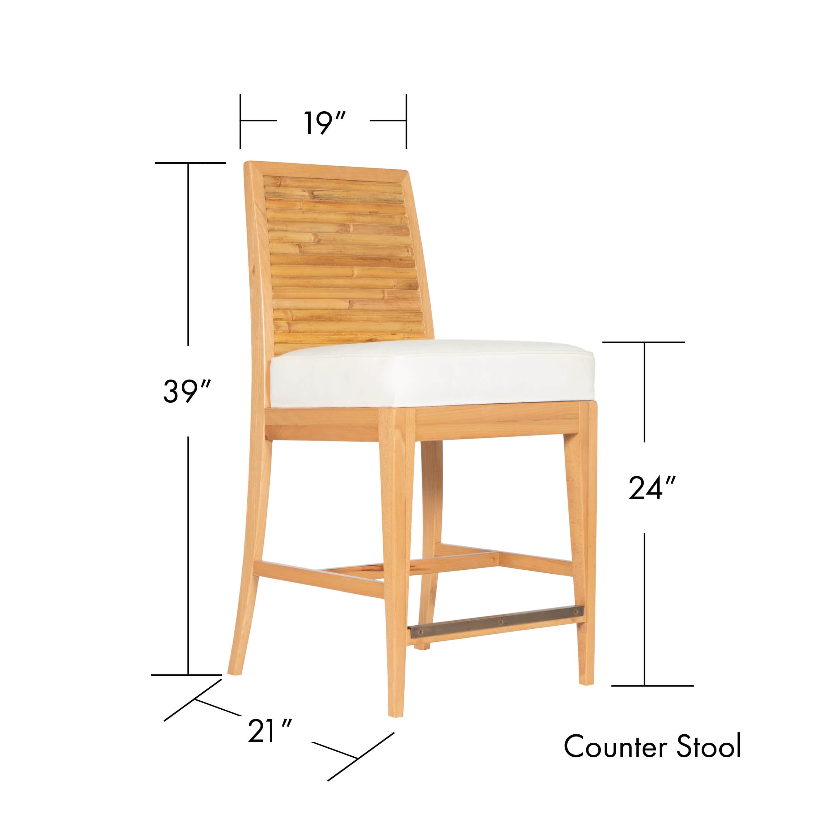 Stacked Bamboo Stool-Barstool + Counter Stool-David Francis