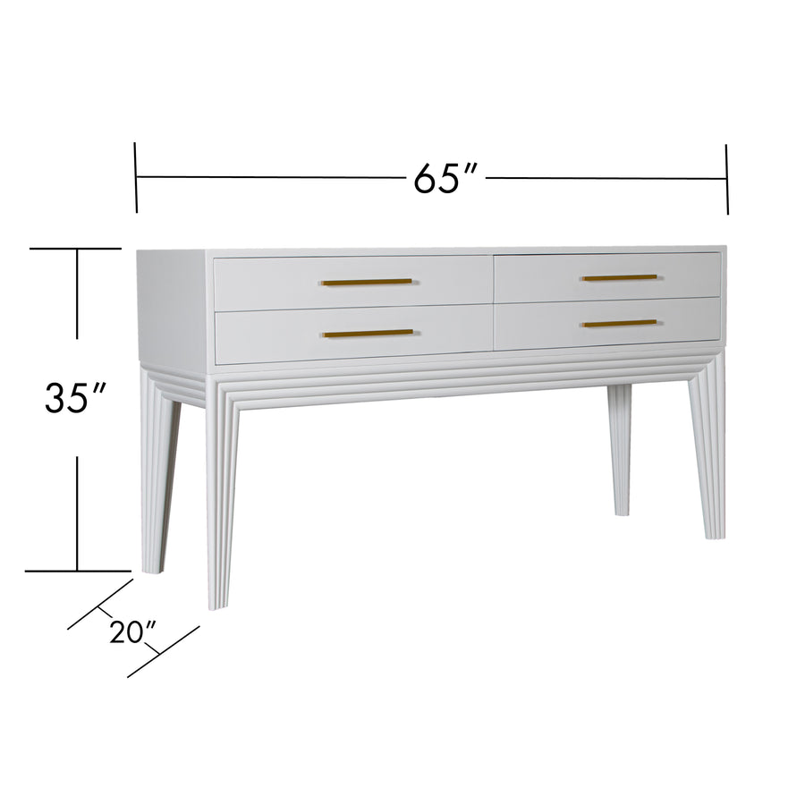 Ready To Ship - Barcelona Console Table In White