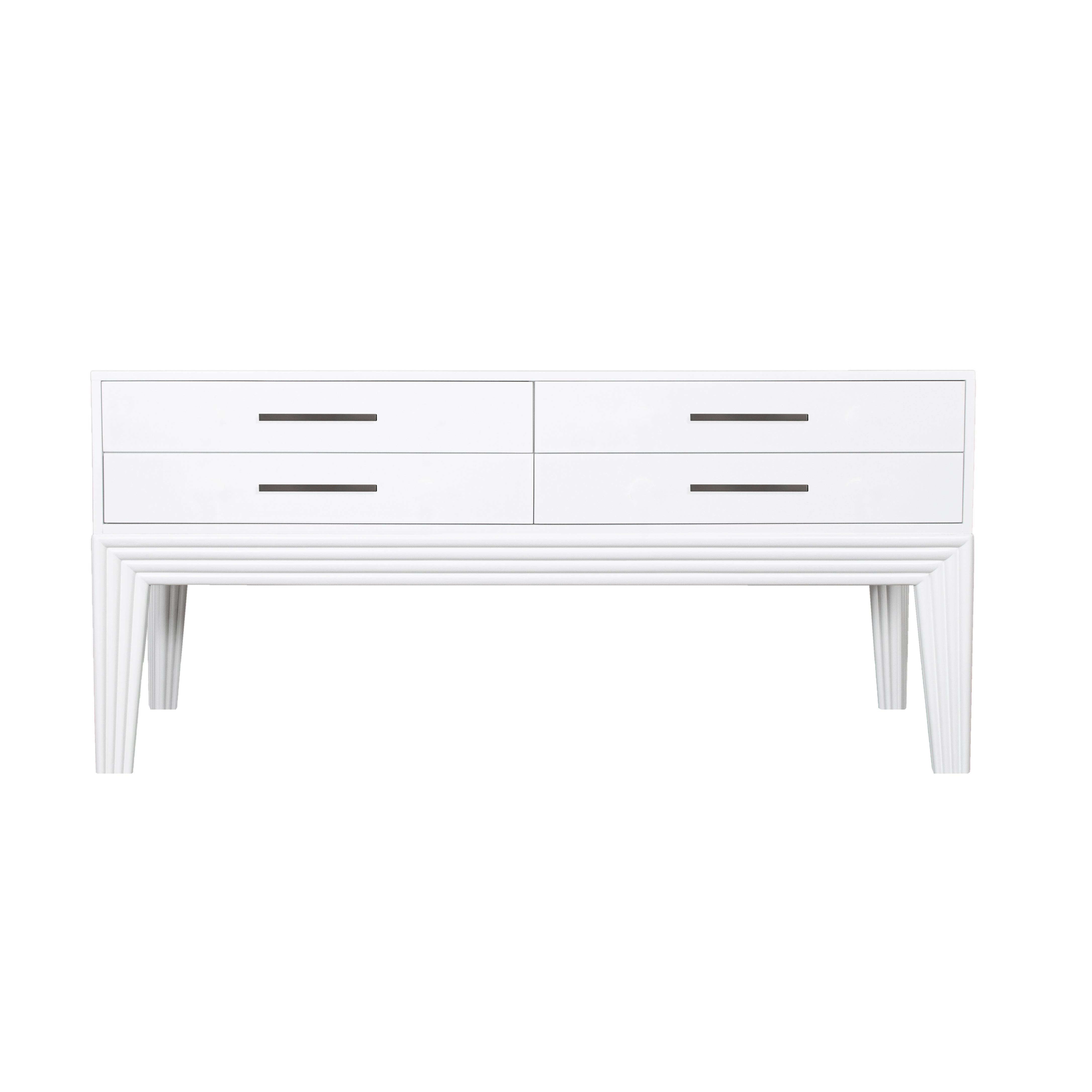 Low profile outlet console table