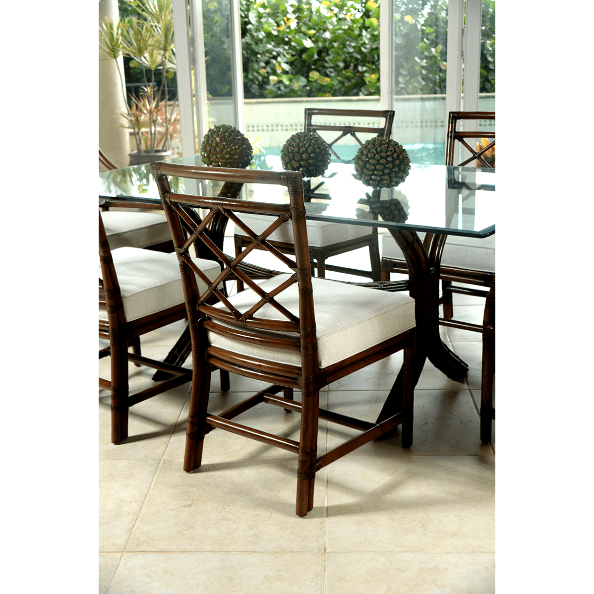 X & Diamond Side Chair-Dining Chairs-David Francis